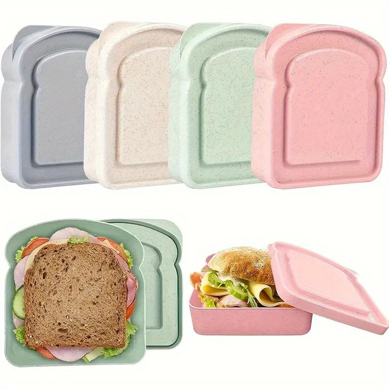 Bento Box - กล่องเบนโตะ 1 ชิ้น, ภาชนะแซนวิช, สําหรับกล่องอาหารกลางวันพลาสติก Toast