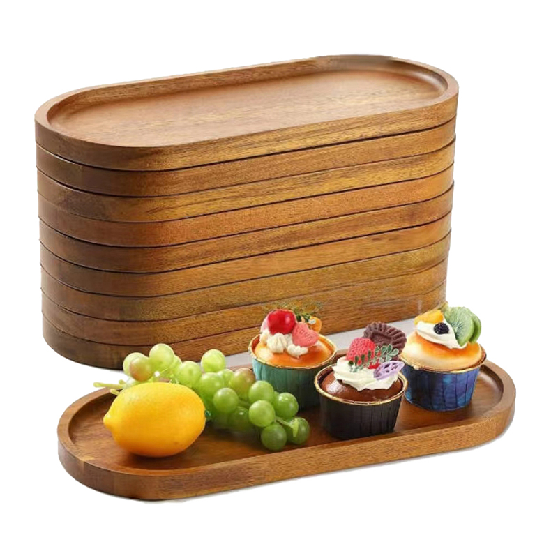 Japanese Snacks - จานไม้สไตล์ญี่ปุ่นถาดไม้สำหรับใส่จานขนมหวานแข็งจานผลไม้แห้ง