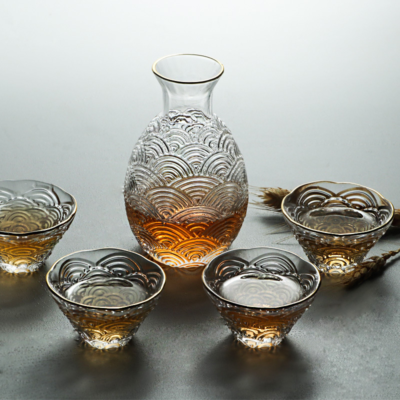 Japanese Pottery - ชุดหม้อสาเกญี่ปุ่นพร้อมแก้ว ชุดแก้วไวน์ แก้วดื่ม ชุดภาชนะสำหรับดื่มเครื่องดื่ม อุปกรณ์บาร์
