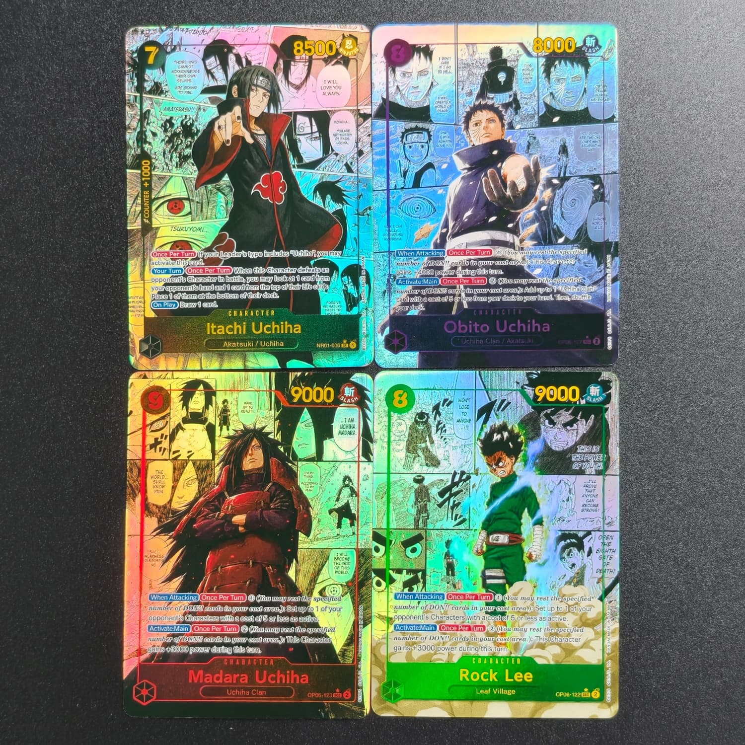 Japanese Fan - การ์ดสะสมคุณภาพสูง DIY มาดาระ อุจิฮะ อิทาจิ โอบิโตะ