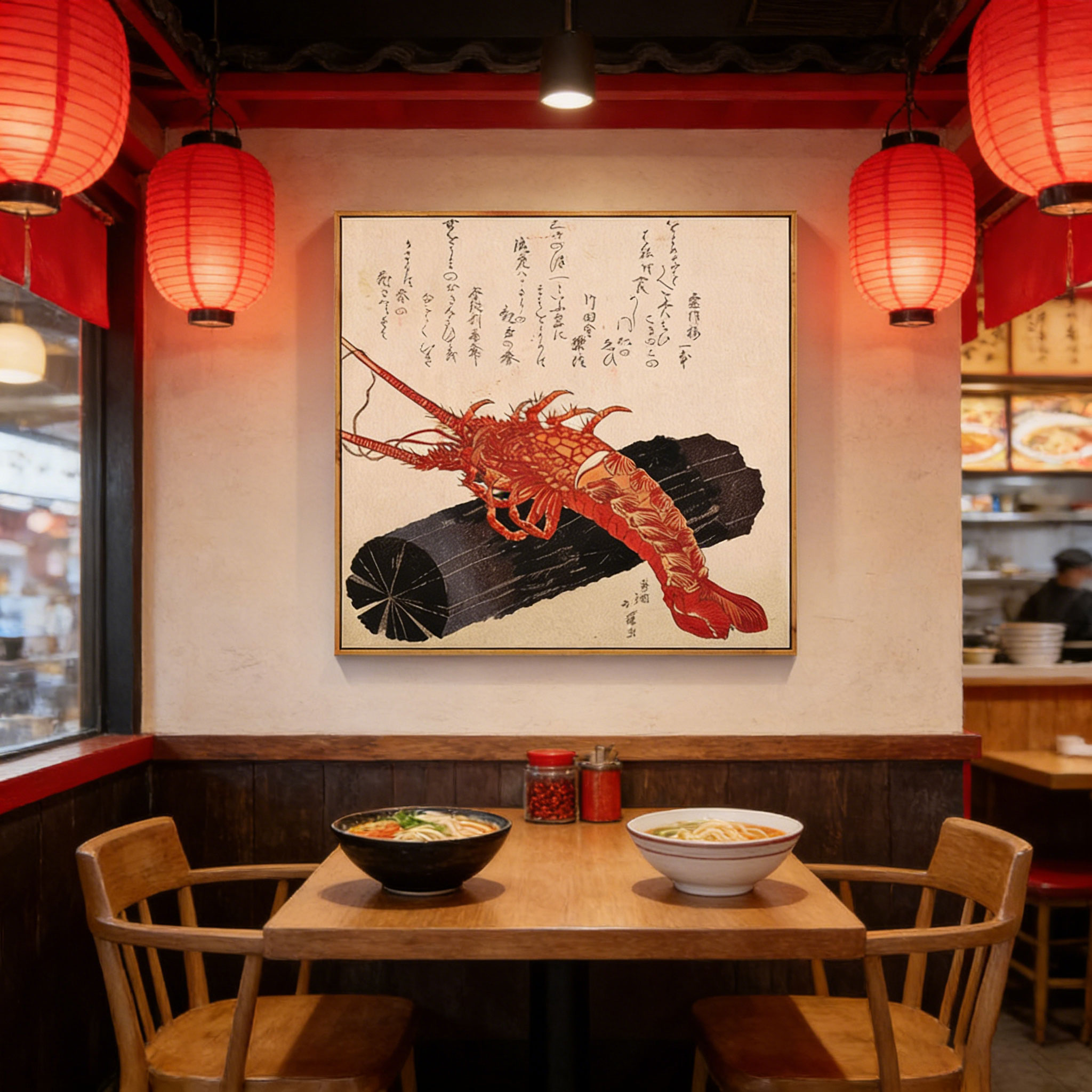 สไตล์อุคิโยะ-เอของญี่ปุ่น โปสเ - Japanese Restaurant Lifestyle บทวิจารณ์และราคา