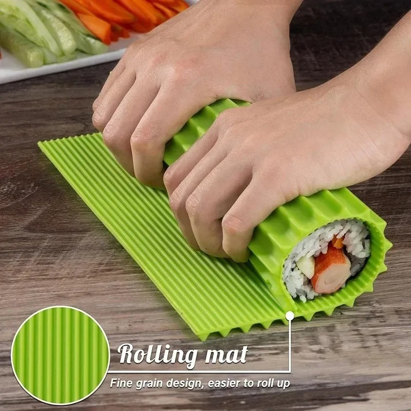 แผ่นซิลิโคนทำซูชิลายไม้ไผ่แบบใ - Sushi Making Kit บทวิจารณ์และราคา