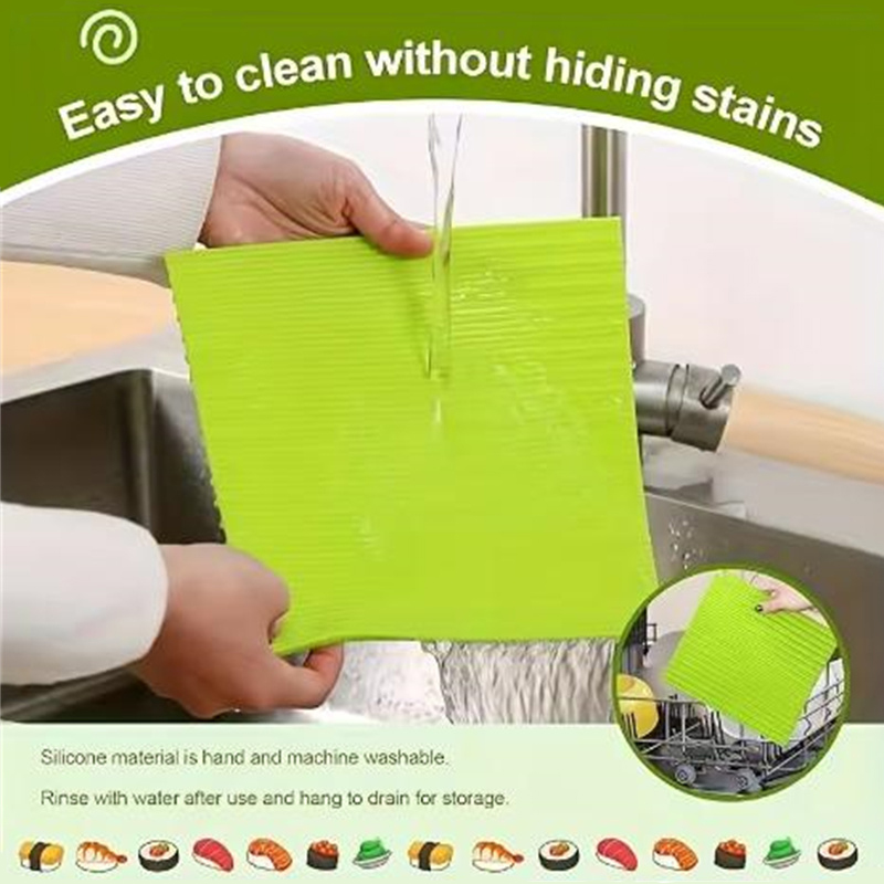 แผ่นซิลิโคนทำซูชิลายไม้ไผ่แบบใ - Sushi Making Kit บทวิจารณ์และราคา
