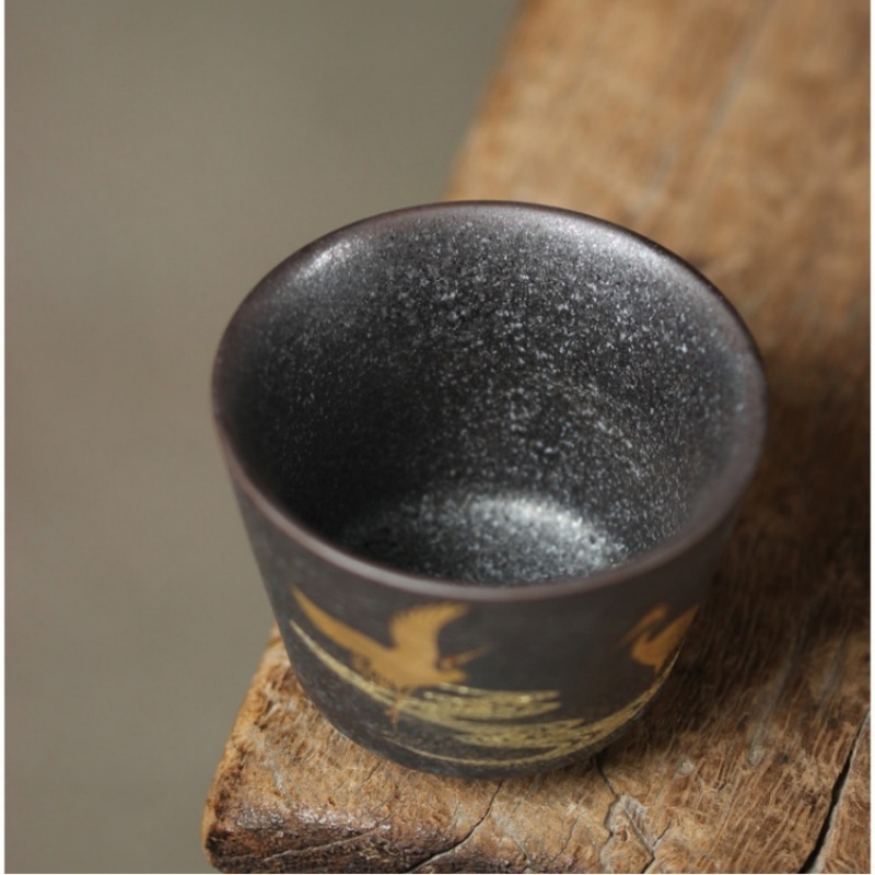 100ML ญี่ปุ่น Crane ถ้วยชา Han - Japanese Pottery บทวิจารณ์และราคา