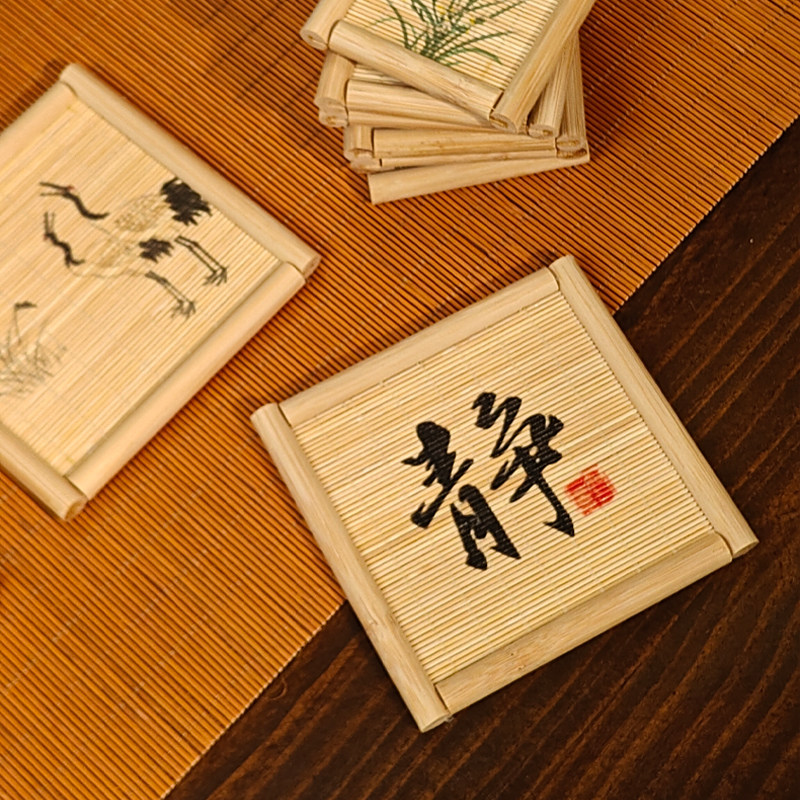 ชุดที่รองแก้วชาไม้ไผ่ธรรมชาติ  - Japanese Tea บทวิจารณ์และราคา