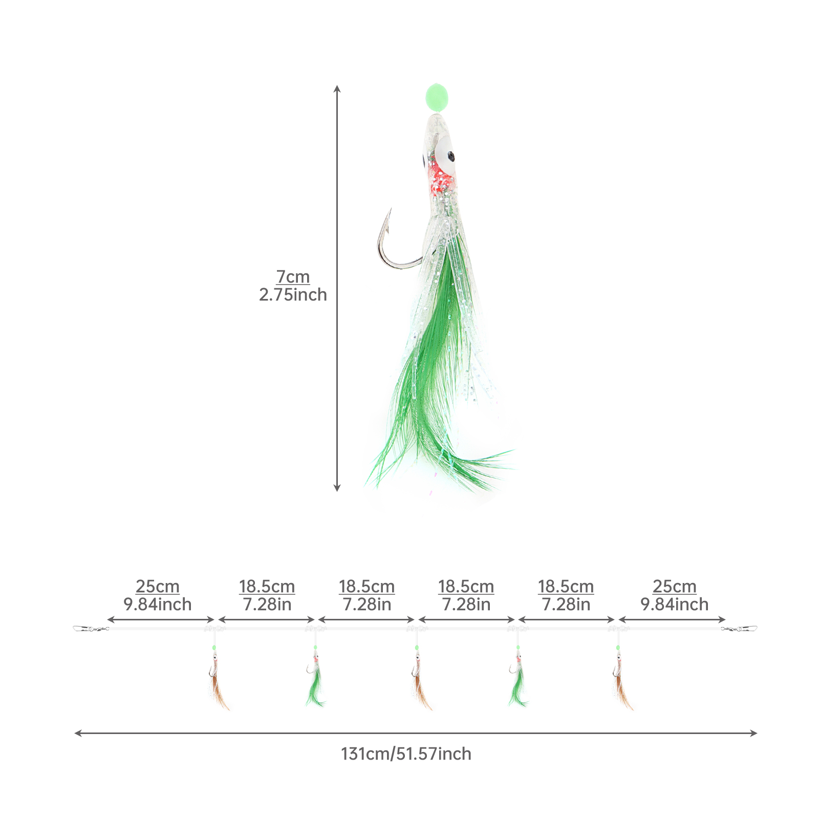 Sabiki ตกปลา Lure Hooks Tackle - Furoshiki บทวิจารณ์และราคา
