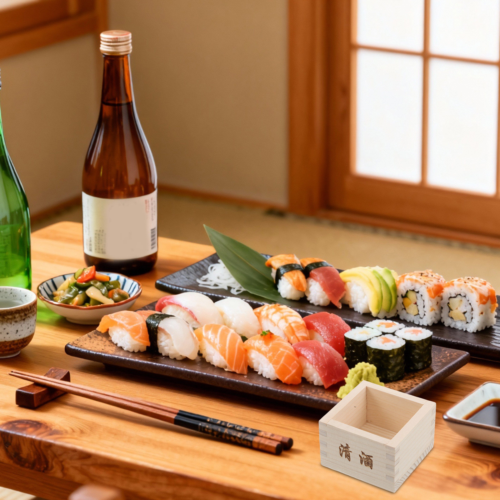 2 ชิ้น กล่องไม้ซาเกะมาซุ ถ้วยซ - Japanese Restaurant Lifestyle บทวิจารณ์และราคา