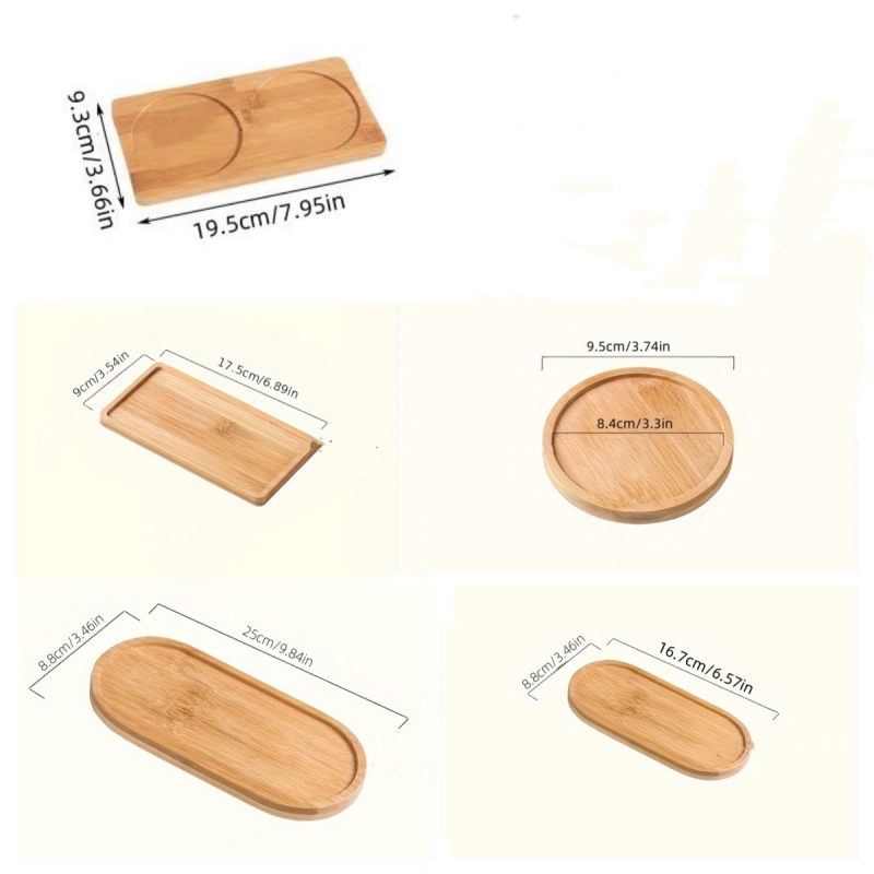 2 ชิ้น/ถาดไม้ ถาดไม้ทรงกลม ถาด - Japanese Snacks บทวิจารณ์และราคา
