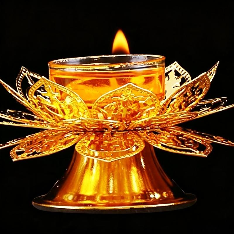 เชิงเทียนทองลายดอกบัว ตะเกียงน - Incense Holder บทวิจารณ์และราคา