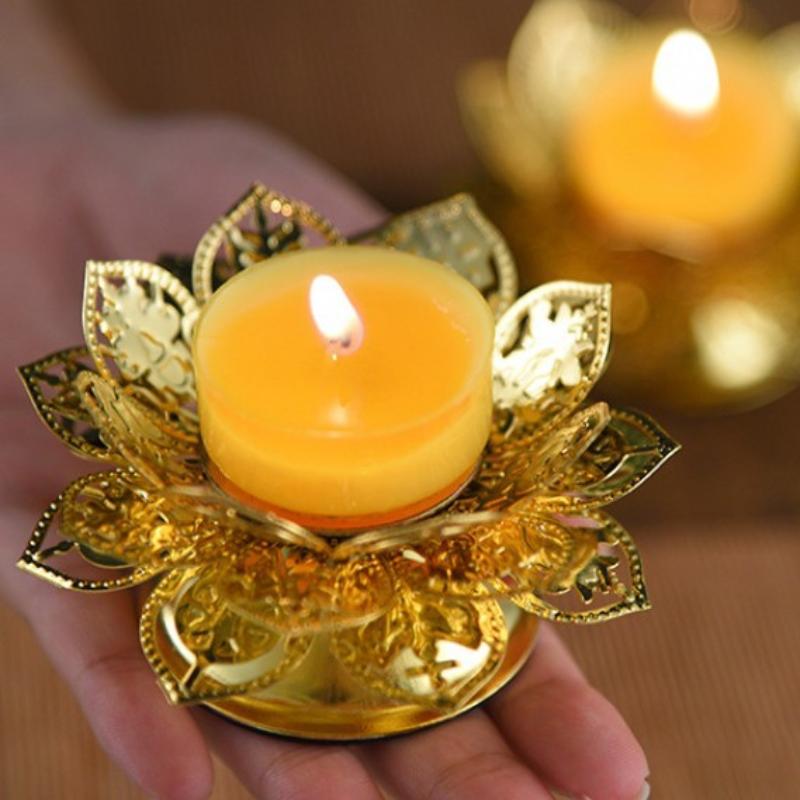 เชิงเทียนทองลายดอกบัว ตะเกียงน - Incense Holder บทวิจารณ์และราคา
