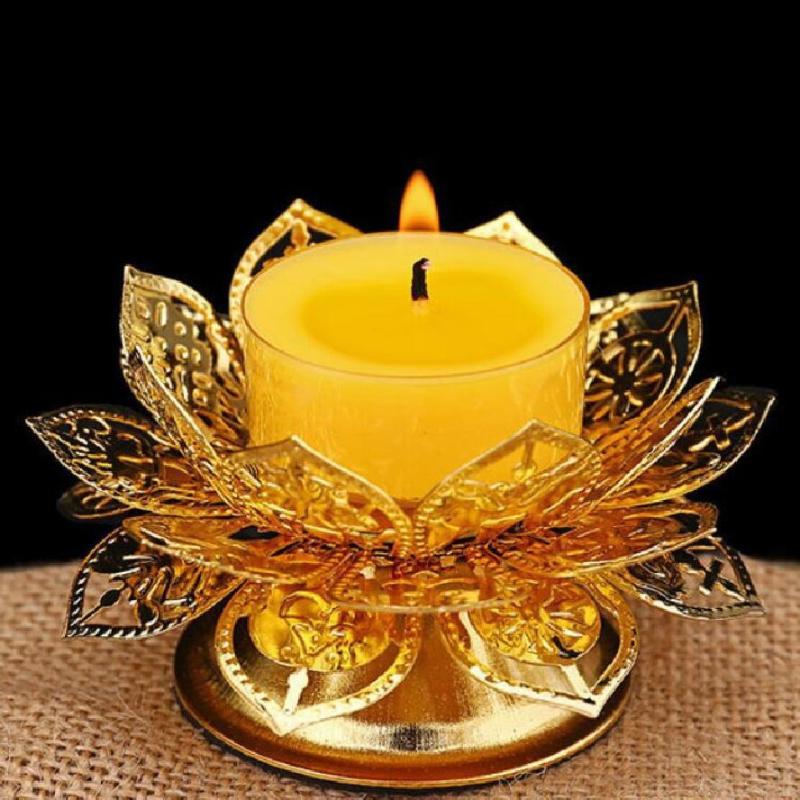 เชิงเทียนทองลายดอกบัว ตะเกียงน - Incense Holder บทวิจารณ์และราคา