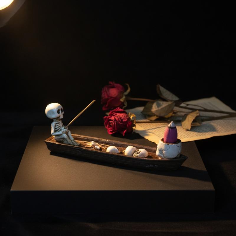 ที่วางธูปเรือรูปหัวกะโหลก ที่ว - Incense Holder บทวิจารณ์และราคา