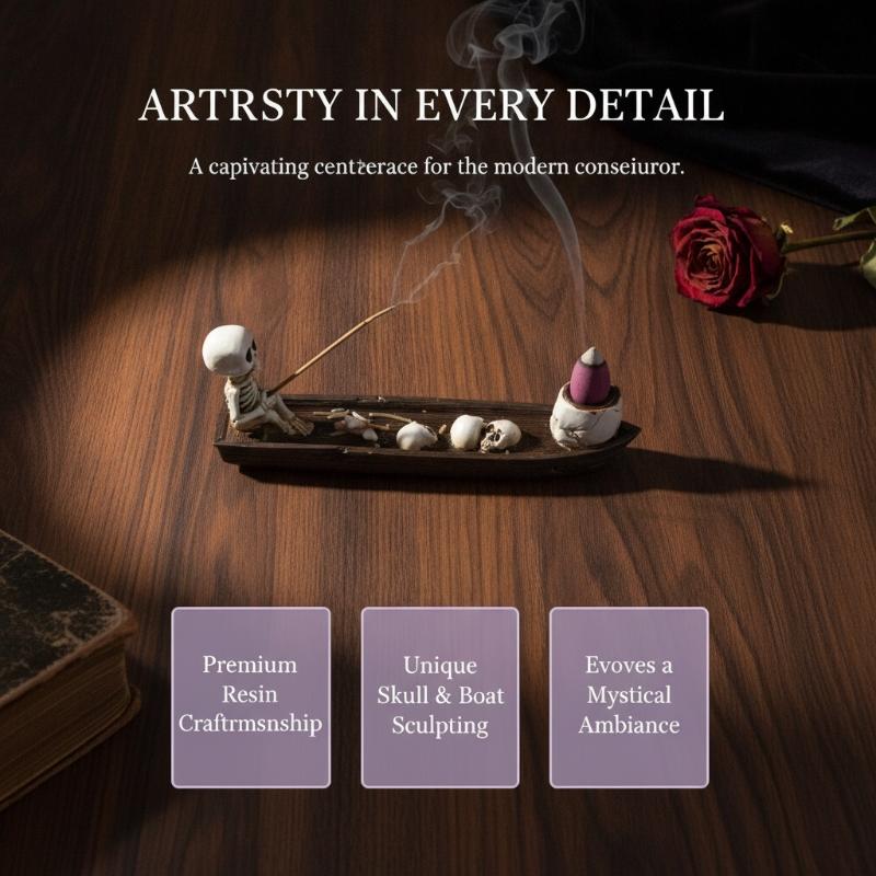 ที่วางธูปเรือรูปหัวกะโหลก ที่ว - Incense Holder บทวิจารณ์และราคา